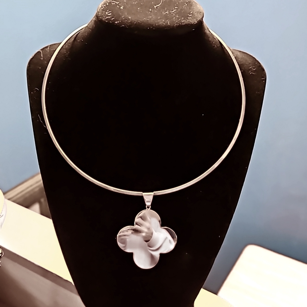 Stainless Steel Shamrock pendant